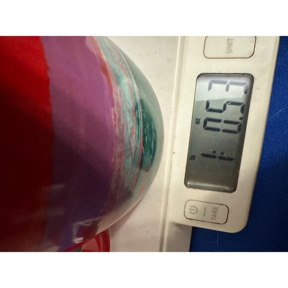 Starbucks Coffee Mug Cup 18 FL Oz Holiday Green Red Purple Brush Strokes - Picture 5 of 5